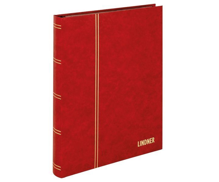 Уценка!!! Кляссер Lindner Standard - 32 страницы - А4 - чёрные страницы - красная обложка L-1168R-U фото
