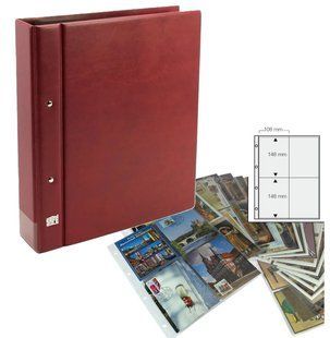 Альбом для листівок - SAFE A4 Professional - червоно-коричневий, прозорі аркуші 480-4802-4805-5471 фото
